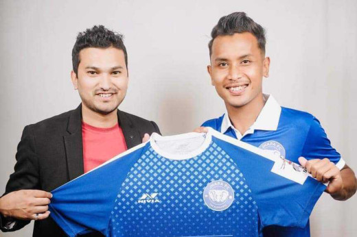 प्रतिभावान् खेलाडी अञ्जन विष्ट नेपाल सुपर लिगका लागि झापा एफसीमा अनुबन्धित