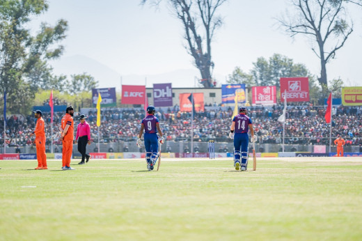 नेपालले नेदरल्यान्ड्सलाई दियो १८५ रनको लक्ष्य