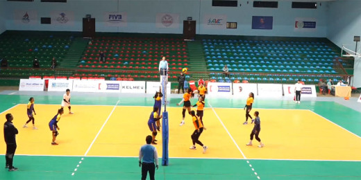 महिला भलिबलमा एपीएफको विजयी सुरुवात