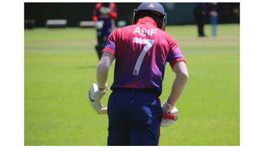 नेपालको पहिलो विकेट गुम्यो, आशिफ आउट