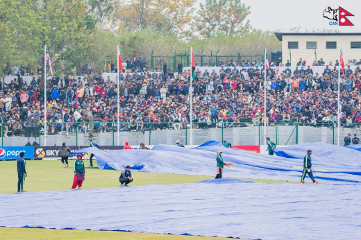सुरू भयो वर्षाले रोकिएको नेपाल र यूएईको फाइनल