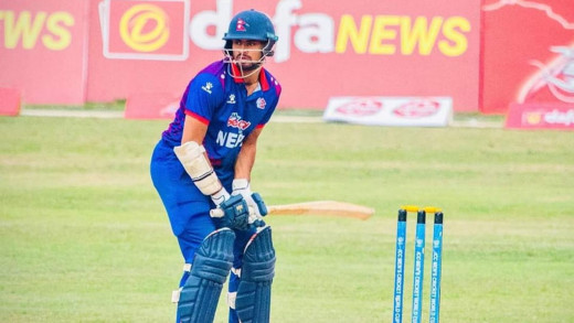 नेपालको पाँचौँ विकेट गुम्यो, गुलसन झा आउट