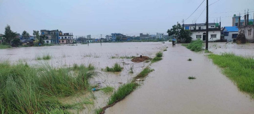 इटहरीमा टेङ्गा खोलाको बाँध फुटेर बस्तीमा, स्थानीयलाई सुरक्षित स्थानमा सारियो