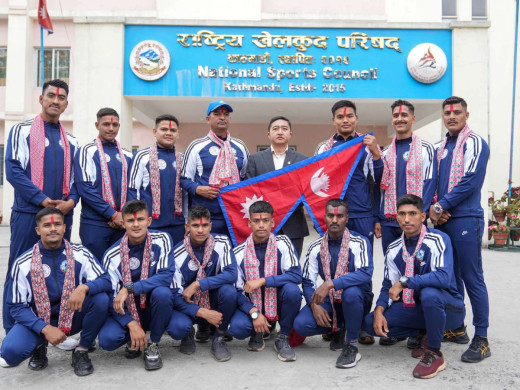 कबड्डी टोली बंगलादेश प्रस्थान 