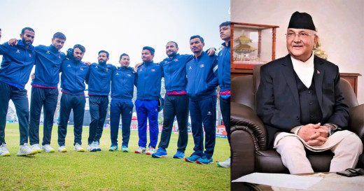 नेपाली क्रिकेट टिमसँगै खाना खाने एमाले अध्यक्ष ओलीको इच्छा 