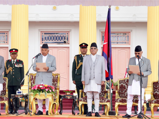 प्रधानमन्त्री ओलीले लिए पद तथा गोपनियताको शपथ