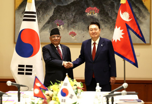 प्रधानमन्त्री प्रचण्ड र दक्षिण कोरियाली राष्ट्रपति योलबीच न्यूयोर्कमा भेटवार्ता