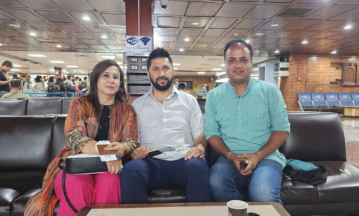 नेपाल–भारतबीचको खेल हेर्न श्रीलंका गए रवि लामिछाने