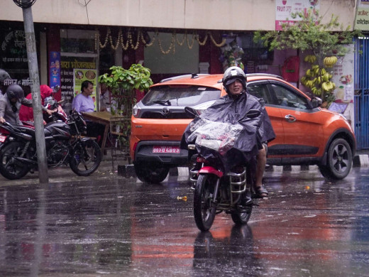 काठमाडौंमा राति २ बजेदेखि वर्षा