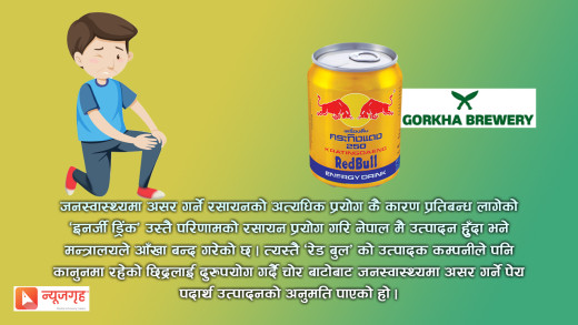  प्रतिबन्धित ‘रेड बुल’ नेपाली बजारमा फेरि आउँदै, चलखेलको आशंका 