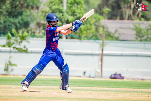 २१ रन बनाएर कप्तान पौडेल आउट, नेपालले गुमायो ४ विकेट