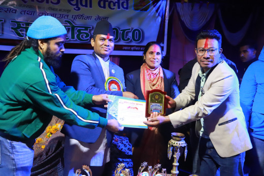 साराशंकरलाई गृहनगरमा सम्मान  