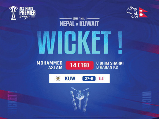 करण केसीले लिए ५ विकेट