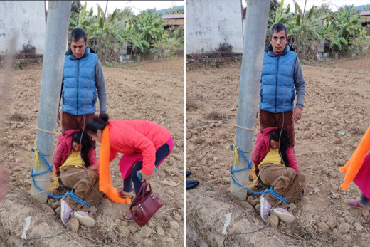 डिभोर्स माग्दा महिलालाई पोलमा बाँधेर बेहोस हुने गरी कुटपिट, श्रीमानसहित ७ जना पक्राउ  