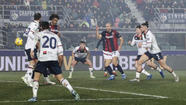 इटालियन सिरी ए फुटबलमा बोलोग्ना र जेनोवाले खेले एक/एक गोलको बराबरी