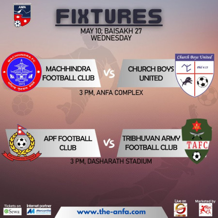 ए डिभिजन लिगमा आज दुई खेल हुँदै