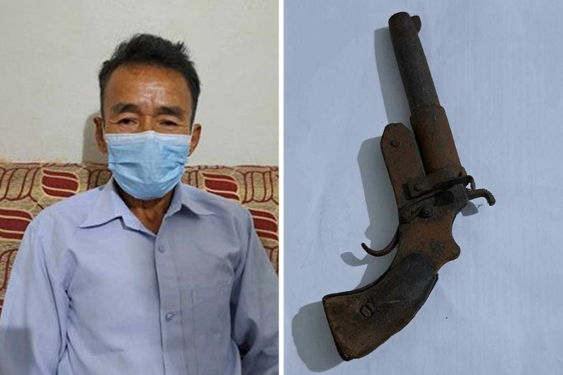 कटुवा पेस्तोलसहित झापाबाट एक जना पक्राउ