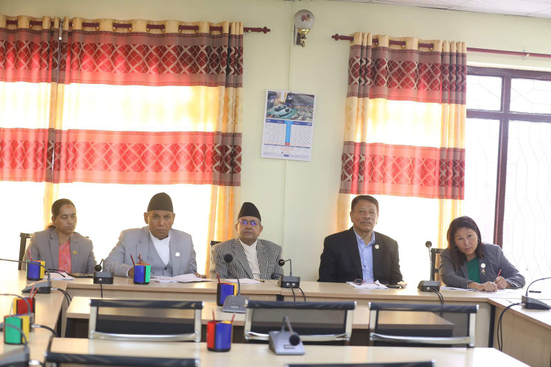 संसद् भवनको निर्माणमा ढिलाई: सभामुख घिमिरेले गरे उपप्रधानसहित अधिकारीहरूसँग छलफल