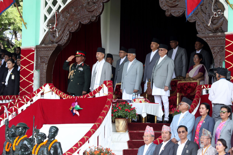 सैनिकमञ्चमा मनाइयो संविधान दिवस