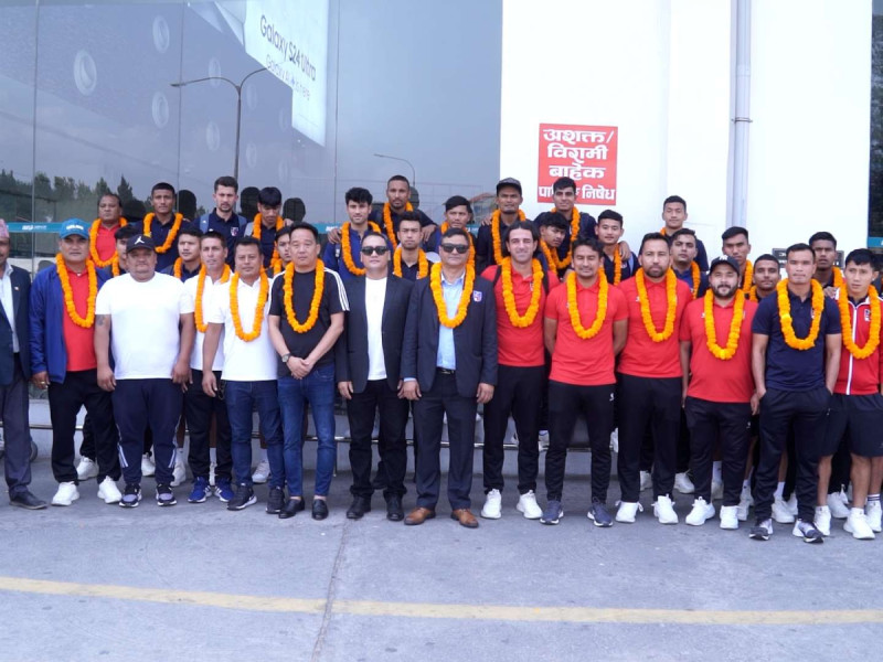 नेपाली फुटबल टोली स्वदेश फिर्ता