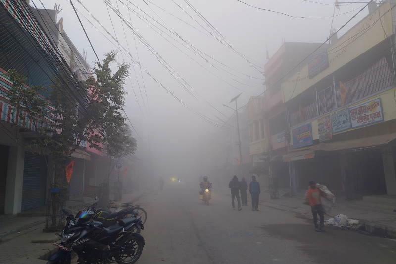 तराई क्षेत्रमा बाक्लो हुस्सु, उडान प्रभावित