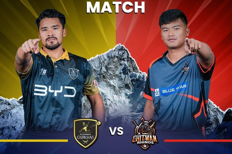 काठमाडौं गुर्खाजविरुद्ध चितवन राइनोजले पहिले बलिङ गर्दै