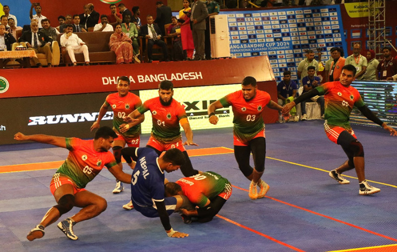 बंगबन्धु कप पुरुष कबड्डीमा नेपाल उपविजेता