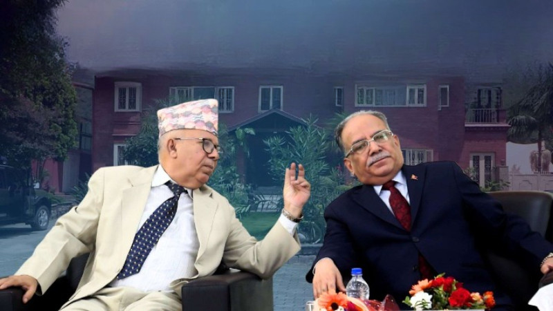 प्रचण्ड र माधव नेपालबीच भेटवार्ता