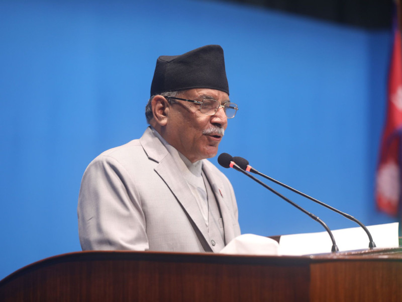 सरकारले गरेको कामको डर र भयले कांग्रेस–एमालेलाई जोड्योः प्रधानमन्त्री प्रचण्ड