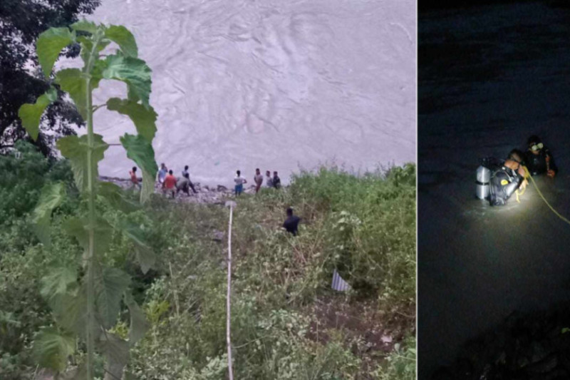 सुनकोशीमा गाडी खस्यो, तीन जना बेपत्ता