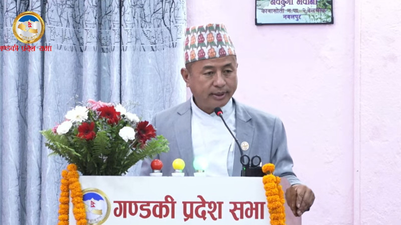 गण्डकीमा बजेट बक्तव्यमा भएको त्रुटीबारे अर्थमन्त्रीले मागे माफी, बैठक सुचारु 