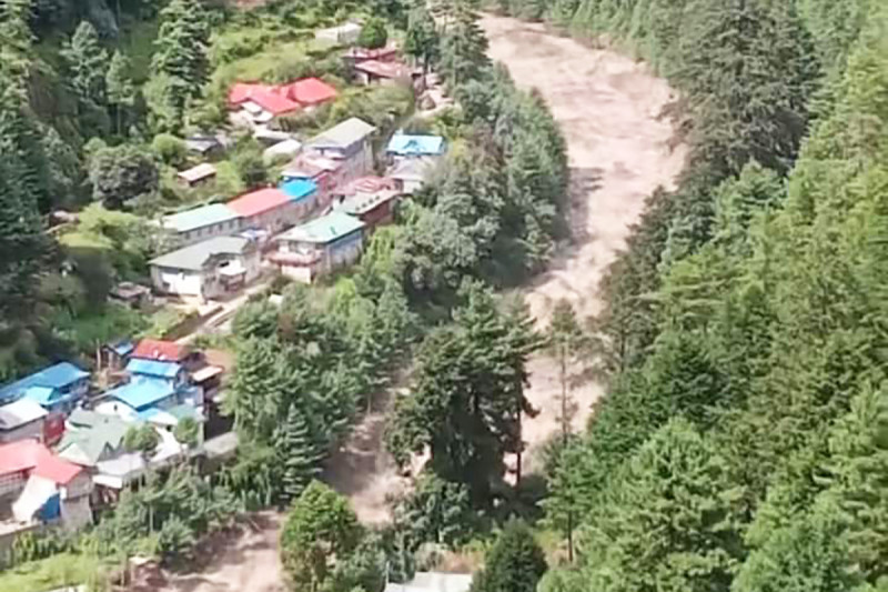 हिमताल विस्फोट भएर थामेमा बाढी आएको हुनसक्छः मौसम विभाग