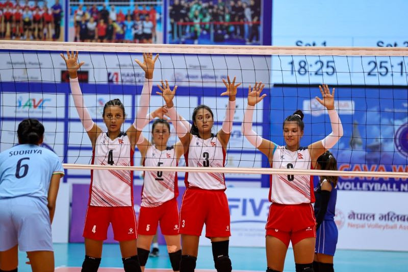 काभा महिला भलिबल: तेस्रो खेलमा नेपाल पराजित