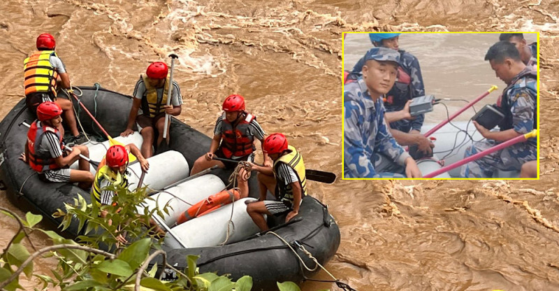 त्रिशूलीमा खसेको २ बसमा ६५ यात्रु भएको पुष्टि, खोजीमा  डेढ सय सशस्त्र प्रहरी परिचालन 