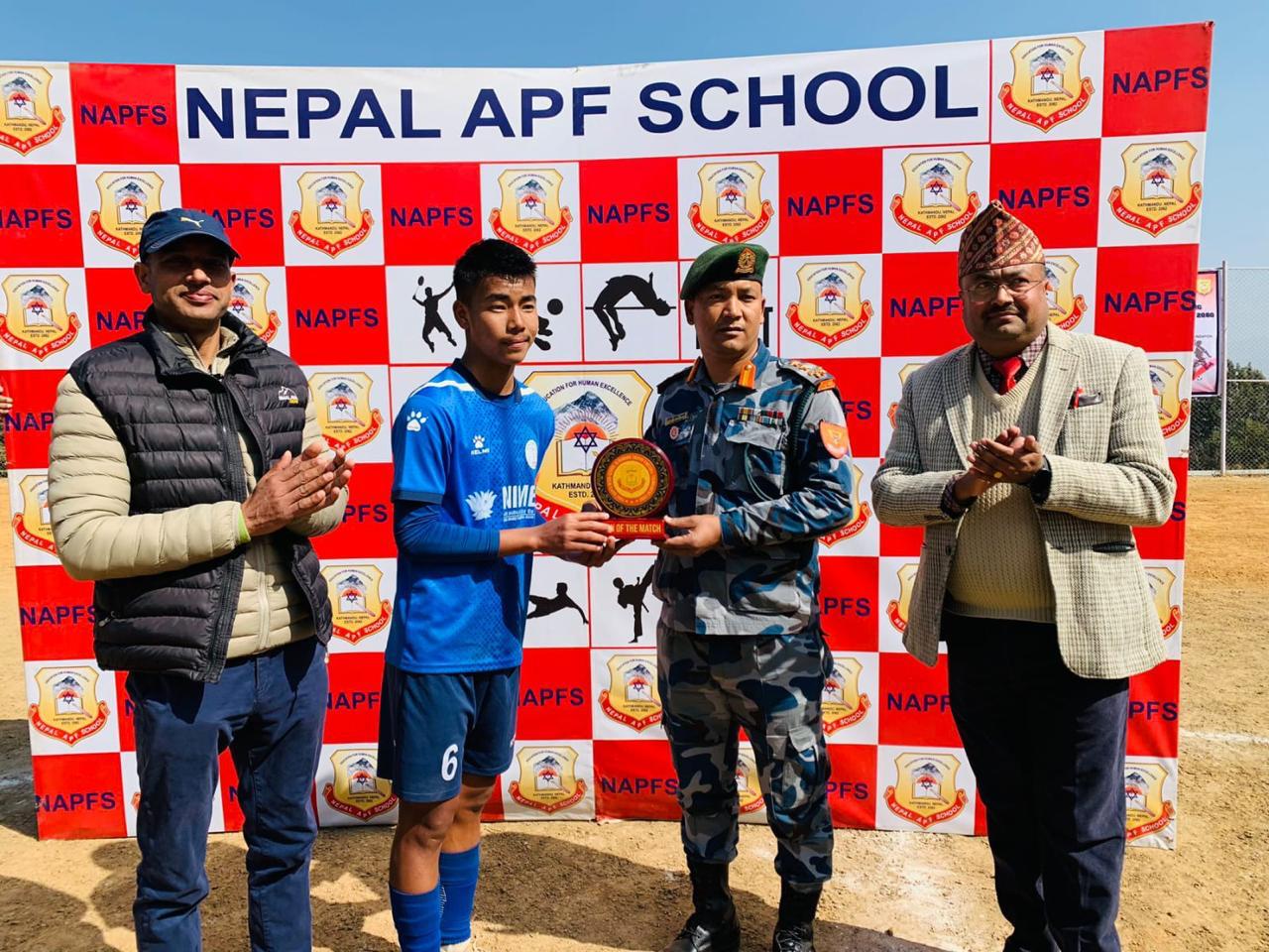 सशस्त्र प्रहरी महानिरीक्षक रनिङ ट्रफी फुटबल प्रतियोगितामा नेपाल पुलिस र लिटिल एन्जल्स स्कुल विजयी