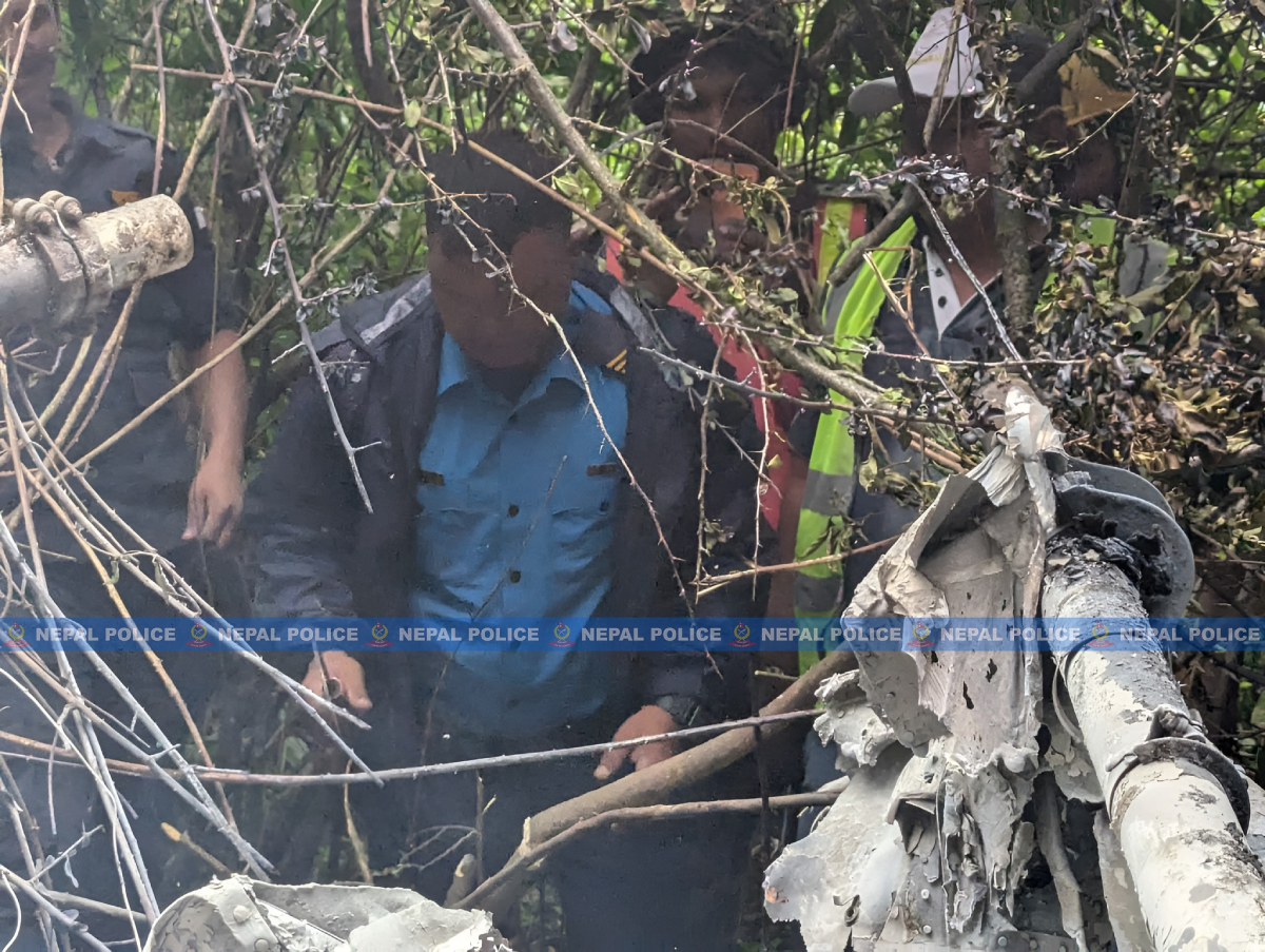 दुर्घटनाग्रस्त एअर डाइनेस्टी हेलिकप्टरमा क्याप्टेन र ४ विदेशी रहेको पुष्टि