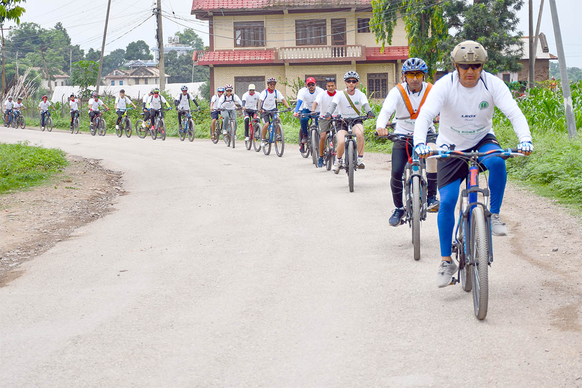 ‘कोरा भक्तपुर साइकलिङ च्यालेन्ज’ सुरु