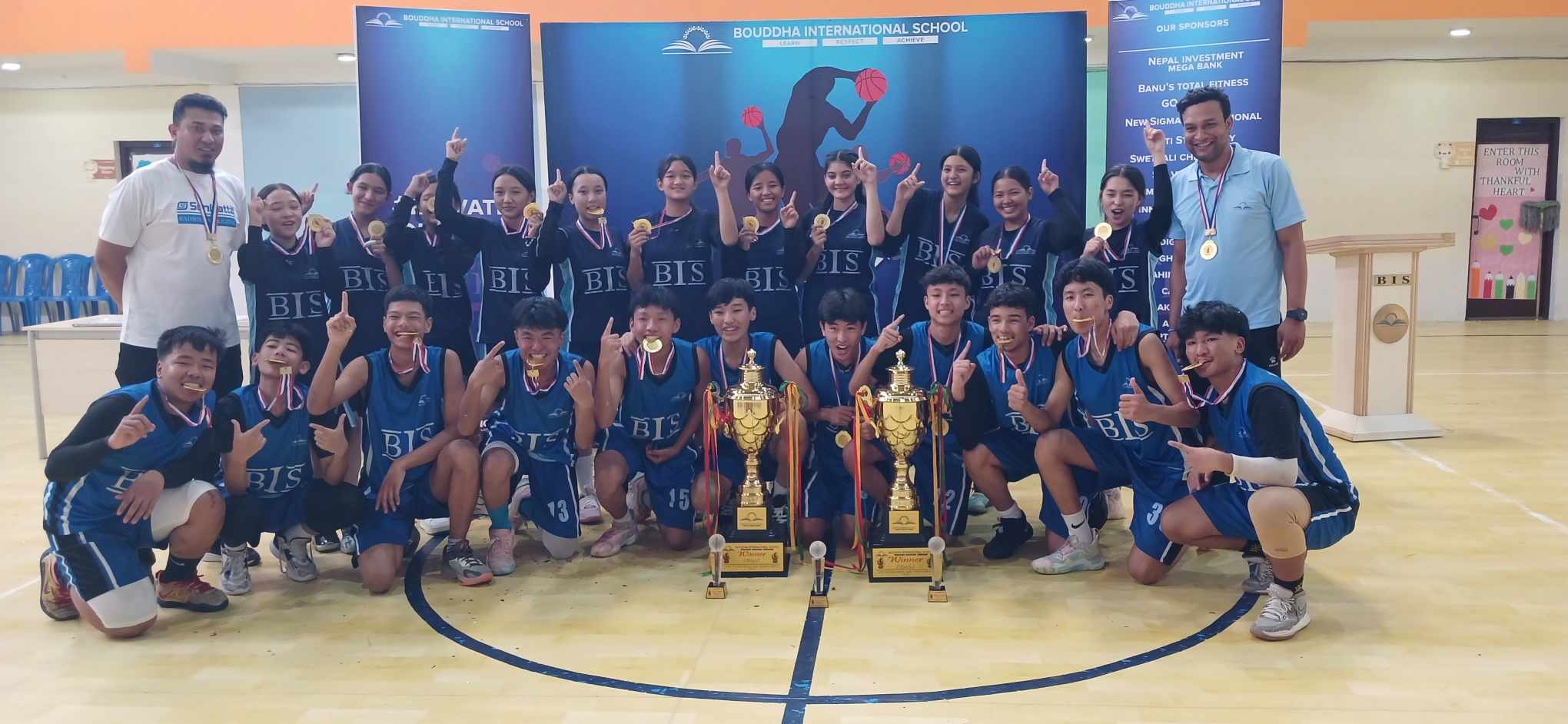 उपत्यकाव्यापी बास्केटबल प्रतियोगिताः ब्वाइज र गर्ल्स दुवैको उपाधि बौद्ध इन्टरनेसनललाई