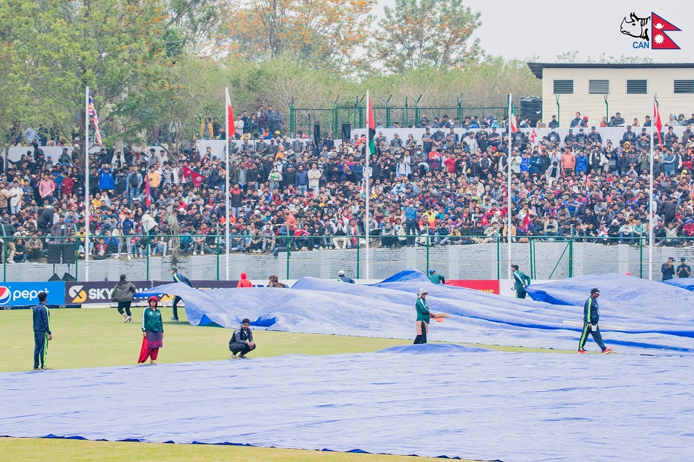 सुरू भयो वर्षाले रोकिएको नेपाल र यूएईको फाइनल