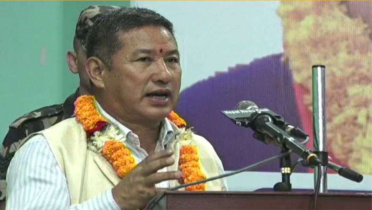 खेलकुदको विकासका लागि खेल क्षेत्रमा राजनीति नगरौँ : खेलकुदमन्त्री लिम्बू 