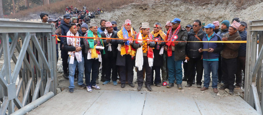 सलीसल्लामा बेलिब्रिज जडानसँगै राष्ट्रिय सडक सञ्जालमा जोडियो दक्षिणी हुम्ला