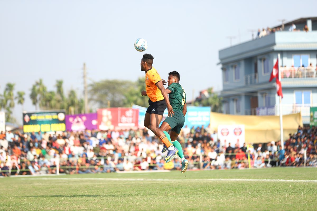 चार पटकको उपाधि विजेता आर्मीलाई हराउँदै एपीएफ झापा गोल्डकपको फाइनलमा