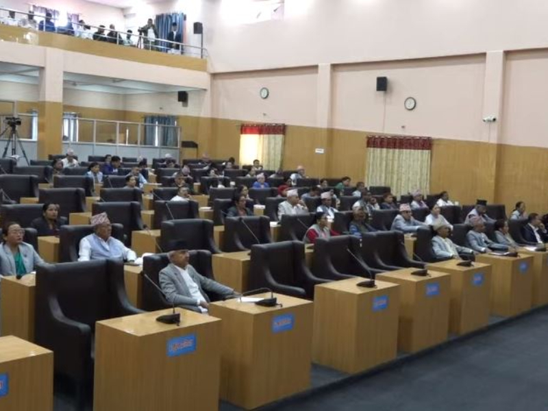 नीति तथा कार्यक्रम अनुसार बजेट नआएको भन्दै कोशी प्रदेश सभामा अवरोध