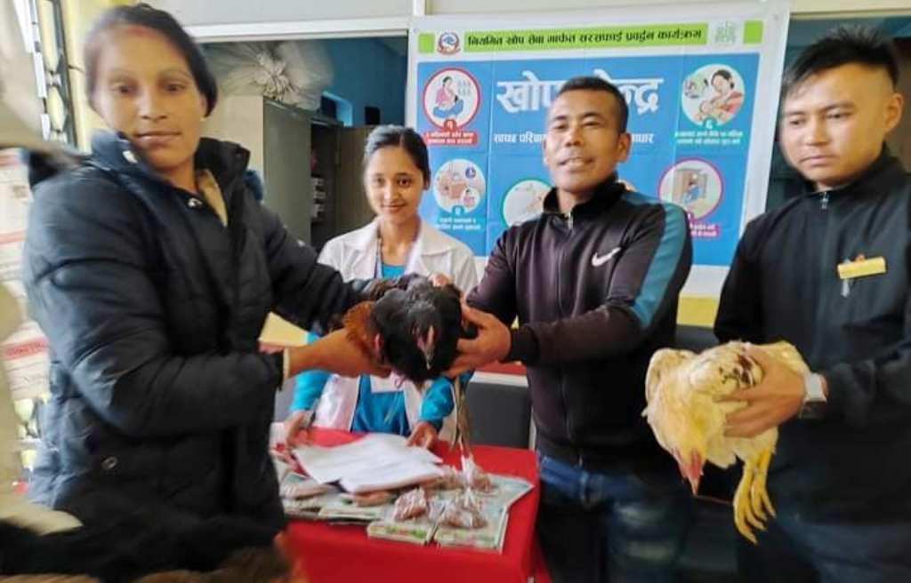 सुत्केरीलाई कुखुरा वितरण
