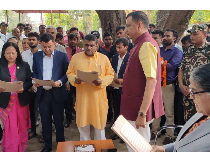 मधेस प्रदेशका नवनियुक्त ३ मन्त्री र १ राज्यमन्त्रीले लिए शपथ 
