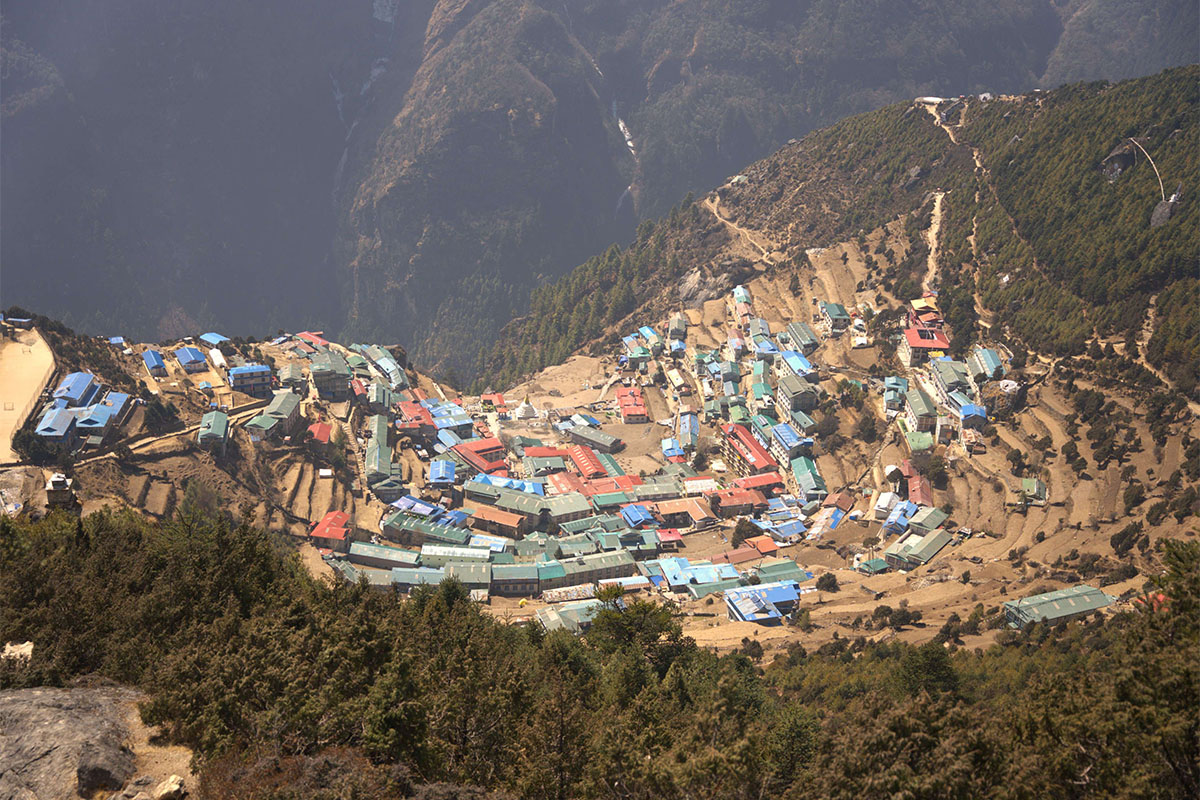 नाम्चे बजारमा १२ वर्षयताकै उच्च तापमान, १३ डिग्री सेल्सियस पुग्यो