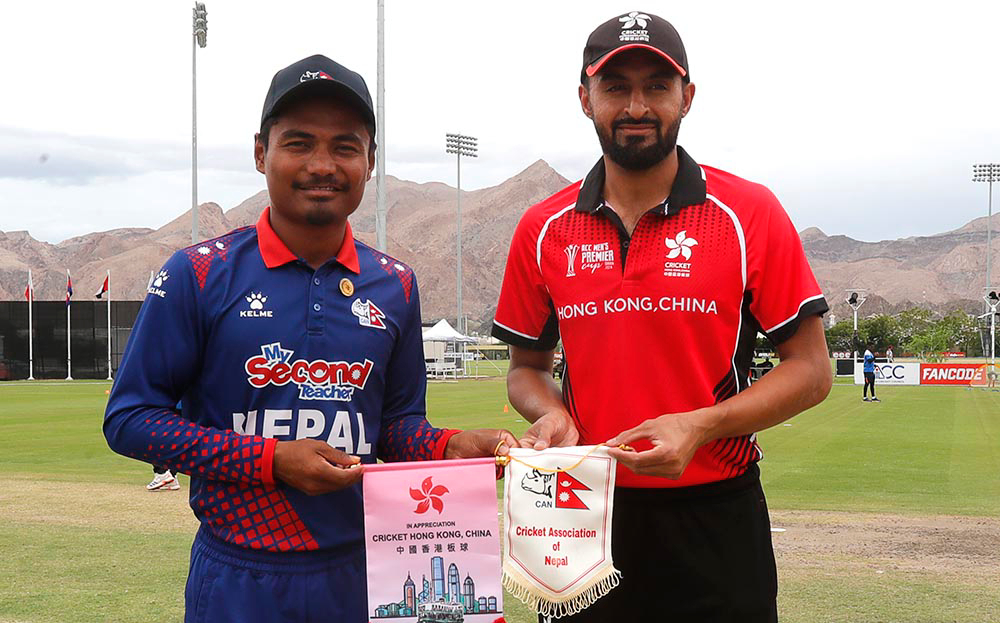 हङकङविरुद्ध नेपालले टस जितेर पहिला ब्याटिङ गर्दै 