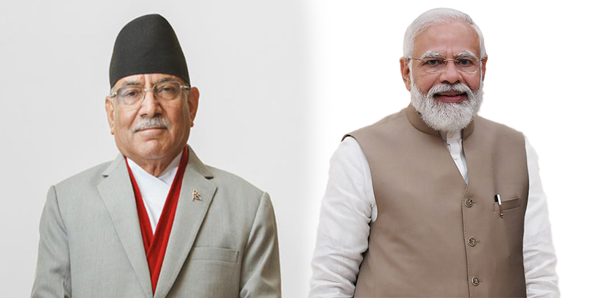 प्रधानमन्त्री दाहाल र भारतीय समकक्षी मोदीबीच भेटवार्ता हुँदै 