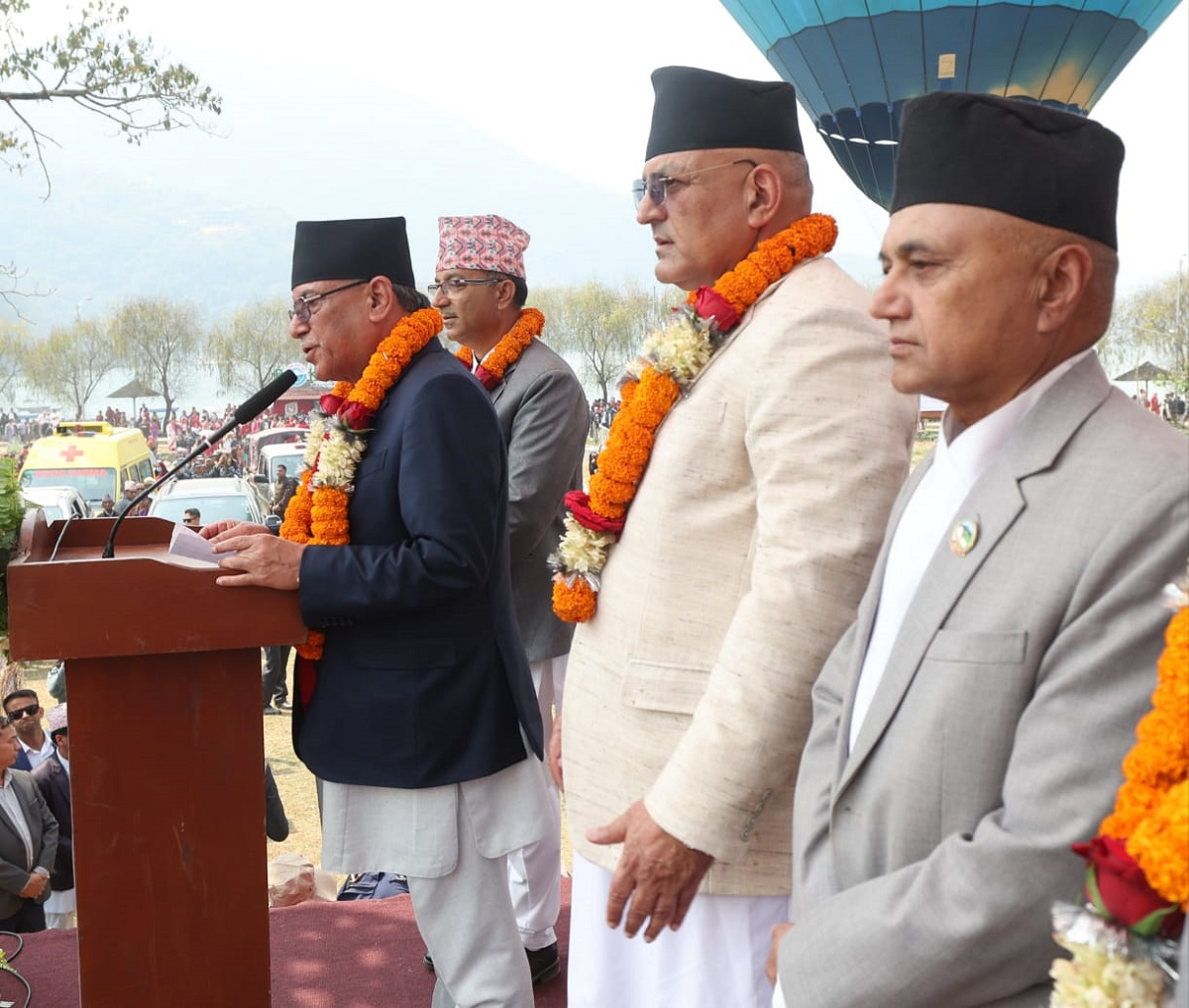 पोखरालाई पर्यटकीय राजधानीको रुपमा विकास गर्न सरकार प्रतिबद्ध: प्रधानमन्त्री