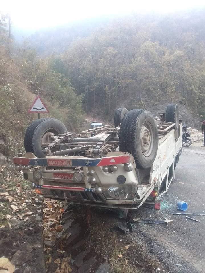 सल्यानमा जीप दुर्घटना हुँदा तीन जना घाइते